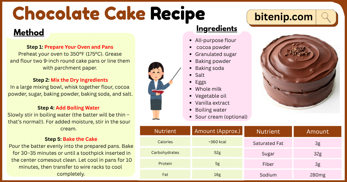 Chocolate Cake Homemade Recipe