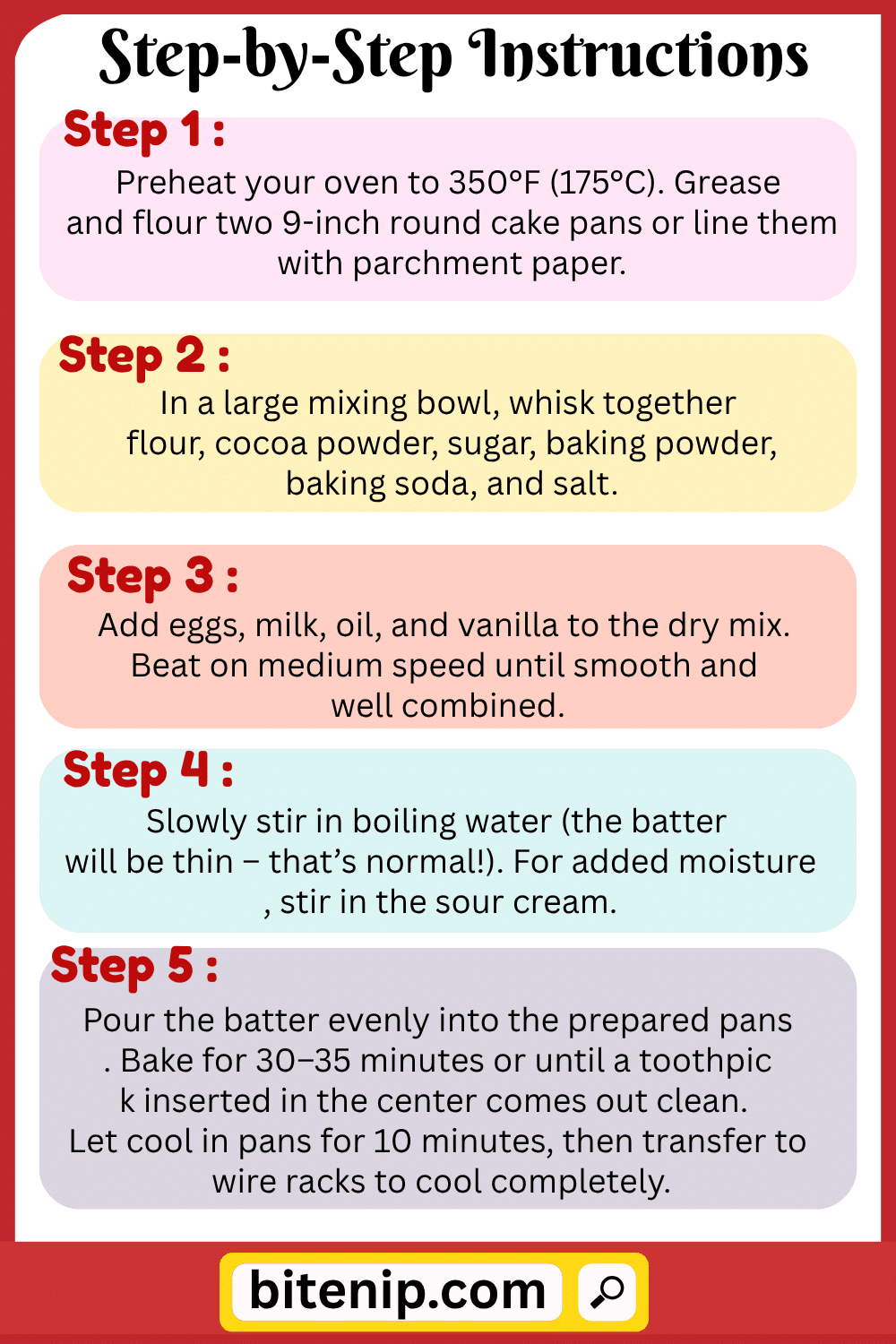 Step-by-Step Cooking Instructions of Chocolate Cake