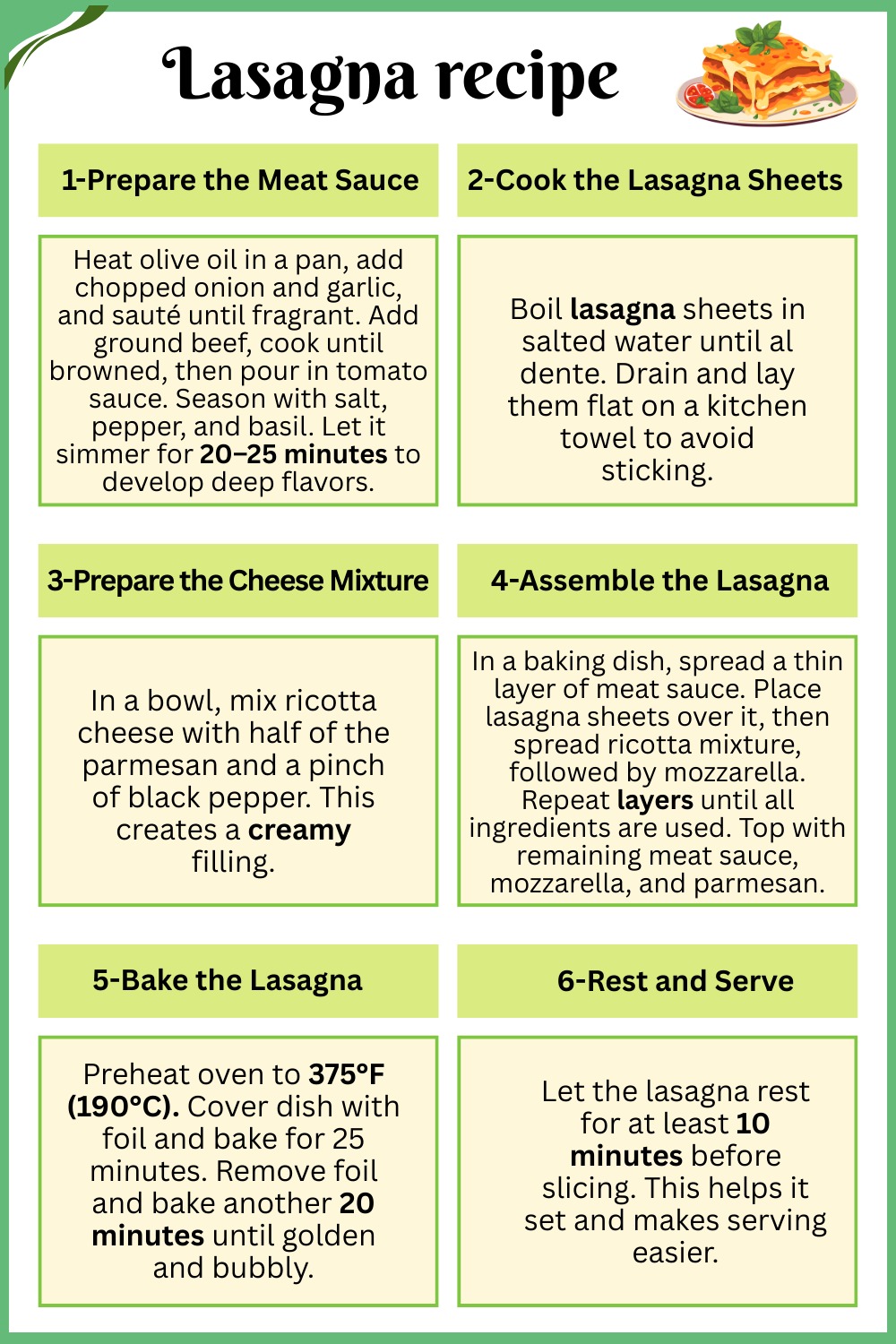 Step by Step Lasagna Recipe