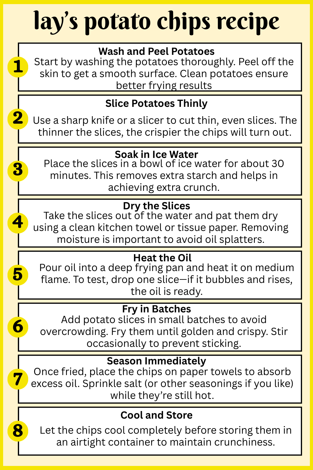 lay’s potato chips recipe