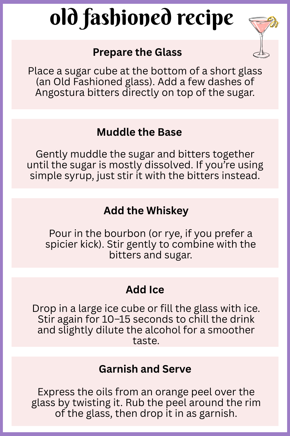 old fashioned recipe