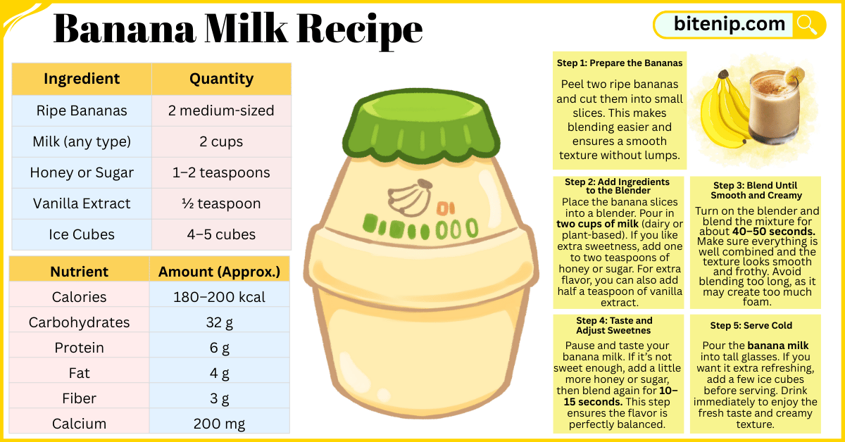 Banana Milk: Benefits, Recipe, Tips, and Variations