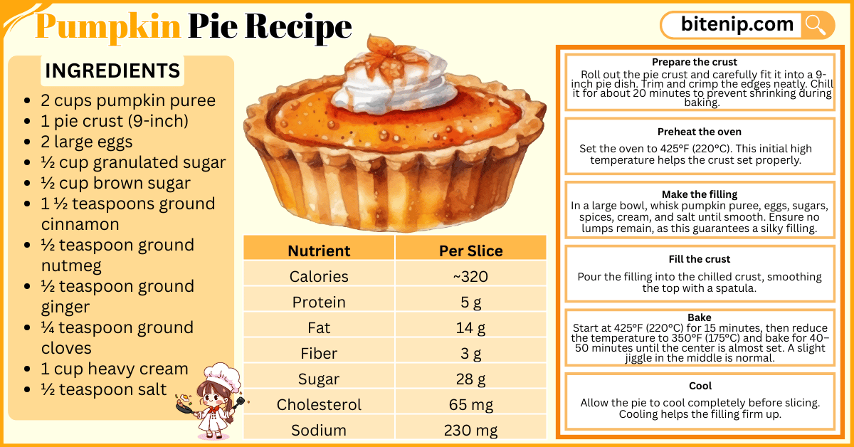 Pumpkin Pie Recipe with Ingredients, Tips, and Serving Ideas