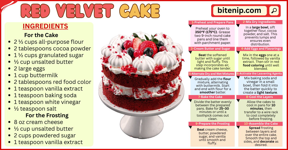 Red Velvet Cake Recipe Classic Moist and Fluffy Dessert