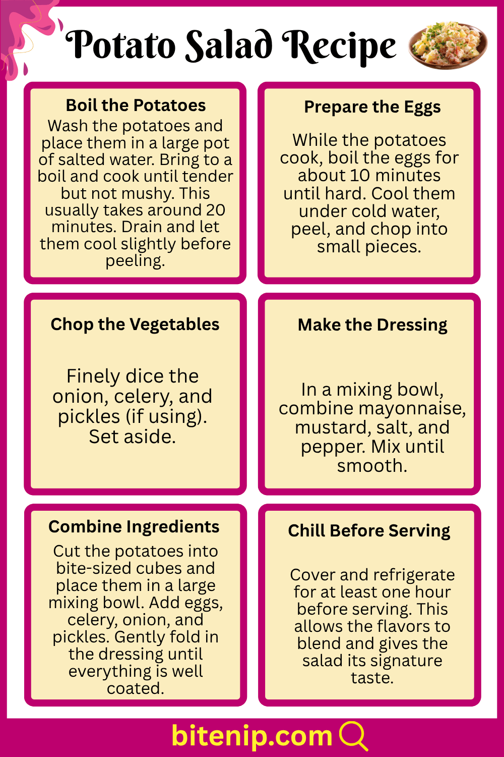 Step by Step Potato Salad Recipe