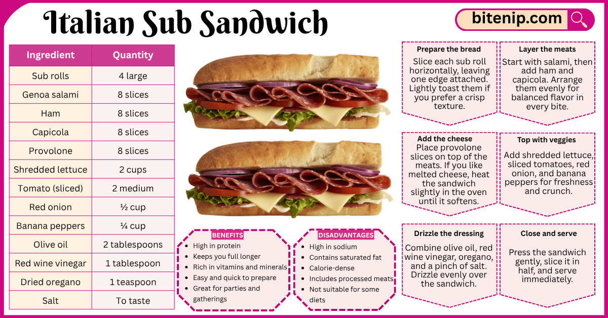 Easy Homemade Italian Sub Sandwich Recipe