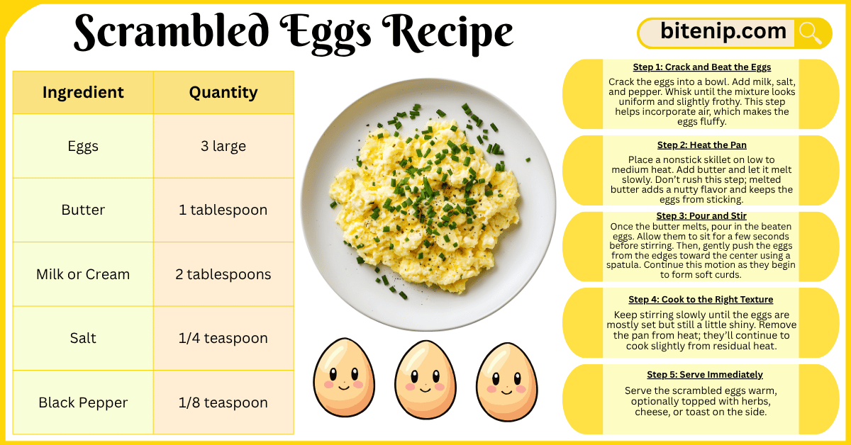 Scrambled Eggs Recipe for a Soft and Fluffy Breakfast