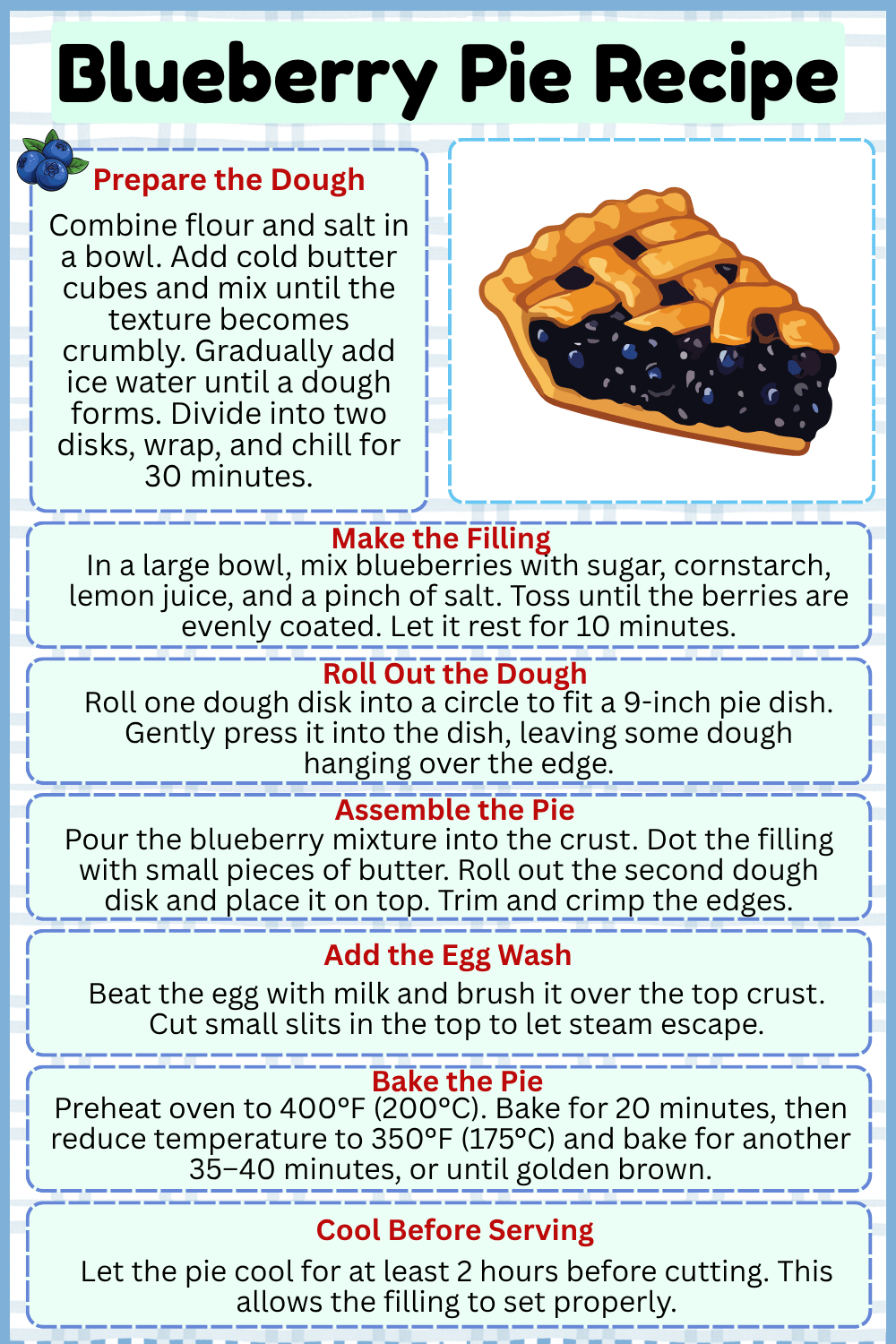 Step by Step Blueberry Pie Recipe