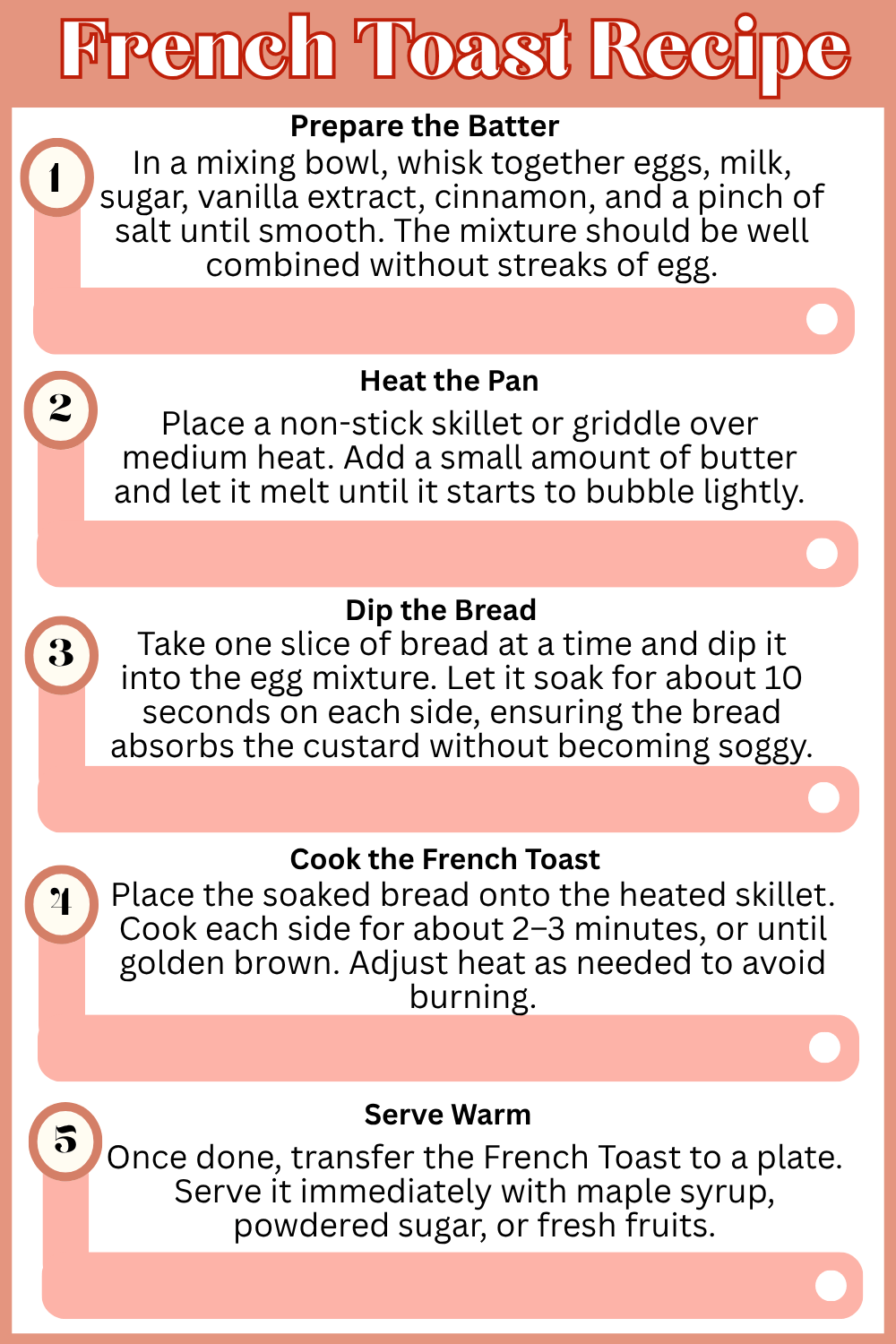 Step by Step French Toast Recipe