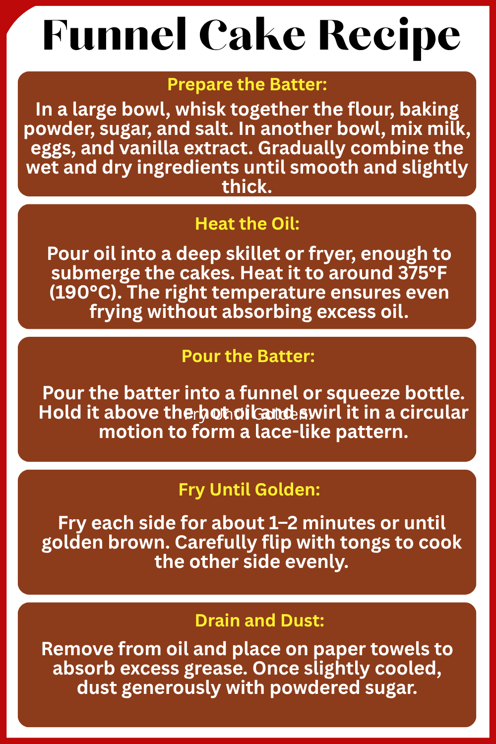 Step by Step Funnel Cake Recipe