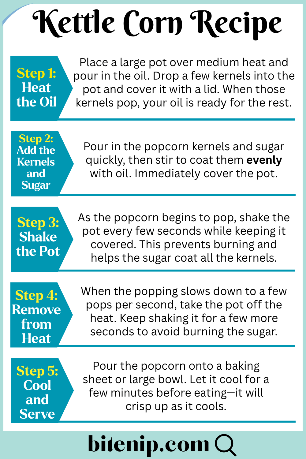 Step by Step Kettle Corn Recipe
