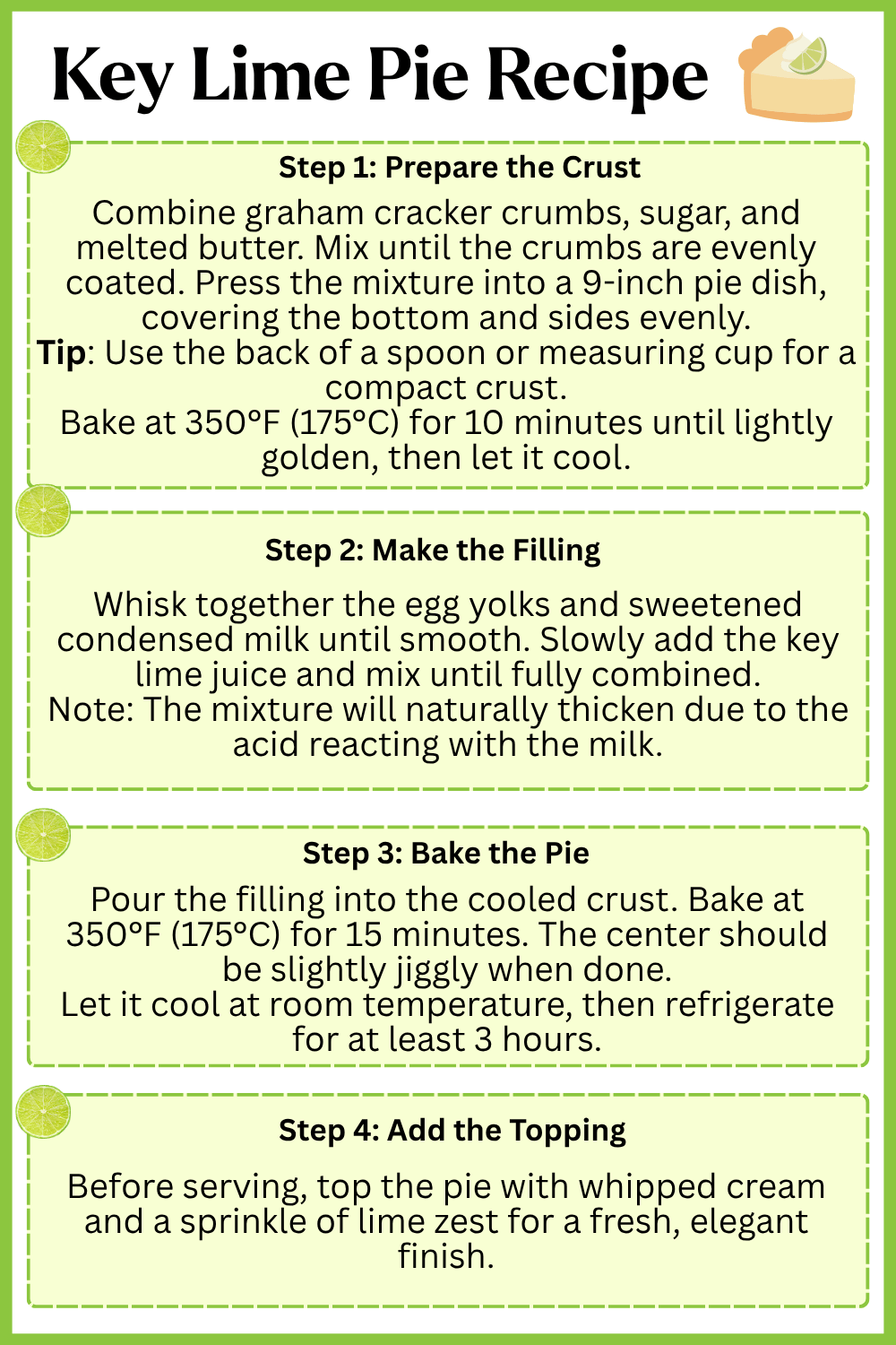 Step by Step Key Lime Pie Recipe