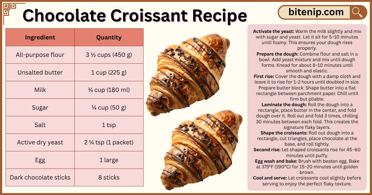 Chocolate Croissant Recipe for Breakfast