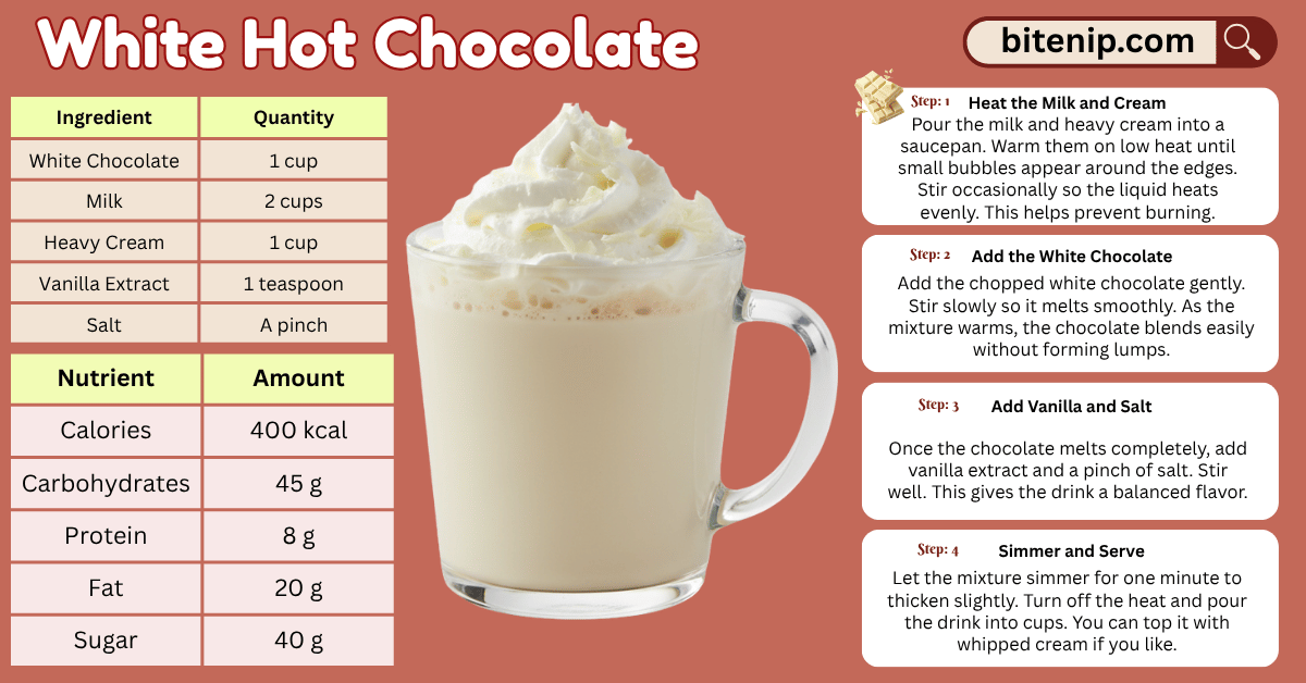 Creamy White Hot Chocolate Recipe