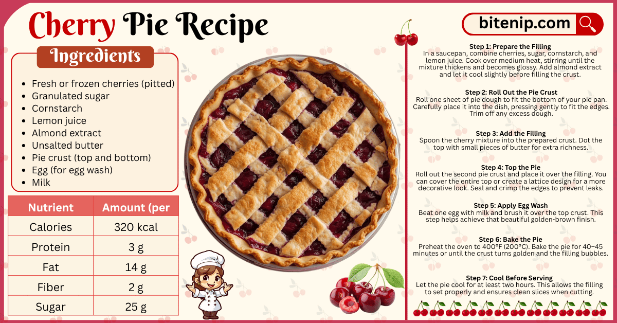 Fresh Cherry Pie Recipe with Homemade Crust