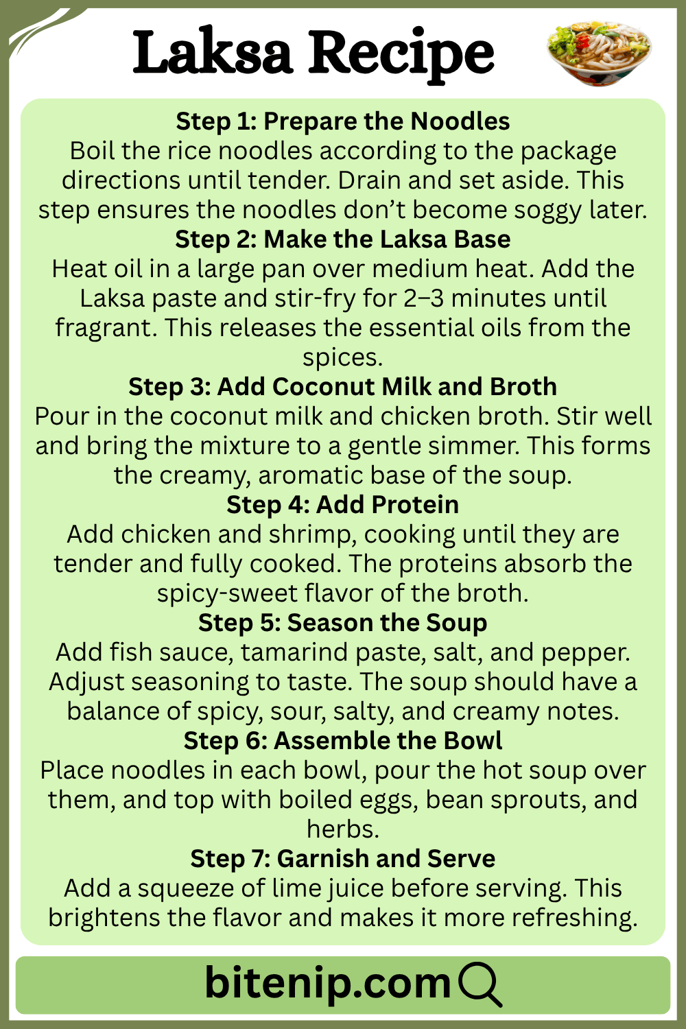 Step by Step Laksa Recipe