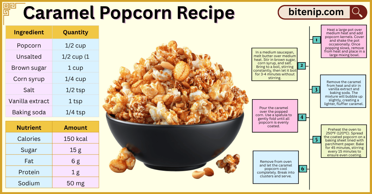 Sweet and Crunchy Caramel Popcorn Recipe