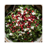 Winter Kale Salad with Pomegranate and Feta