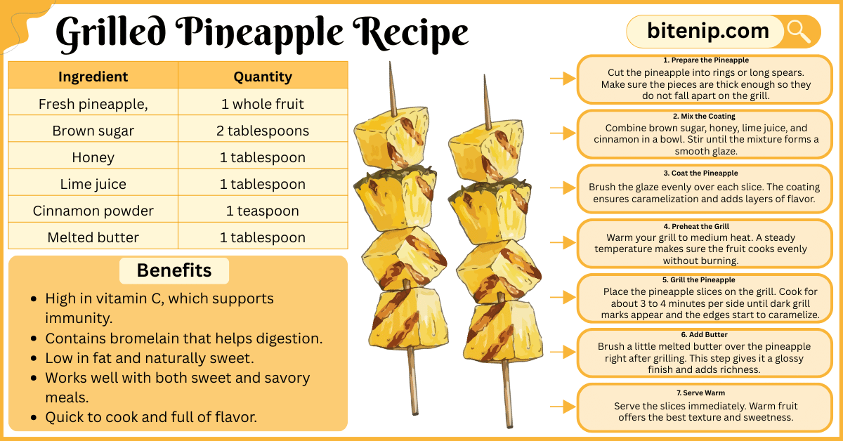 Grilled Pineapple Recipe for BBQ and Desserts