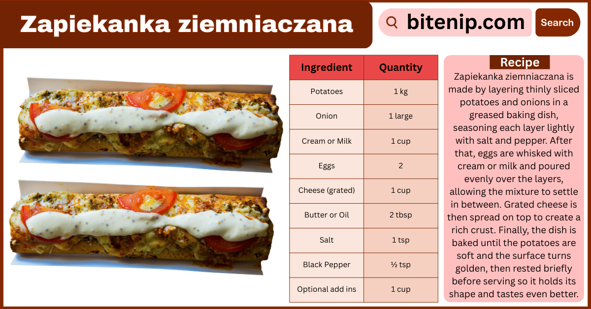Zapiekanka Ziemniaczana Traditional Polish Potato Bake